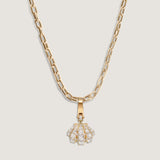 Kinn - Pavé Diamond Shell Charm Necklace
