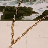 Kinn - Pavé Diamond Shell Charm Necklace