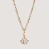 Kinn - Pavé Diamond Shell Charm Necklace