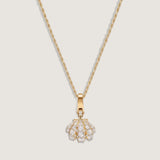 Kinn - Pavé Diamond Shell Charm Necklace