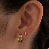 Kinn - Penelope Bar Stud Earrings Diamond