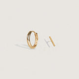 Kinn - Micro Bar Stud & Petite Huggie Earring Stack