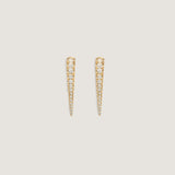Kinn - Point Pavé Diamond Huggies Yellow Gold