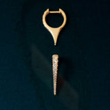 Kinn - Point Pavé Diamond Huggies Yellow Gold