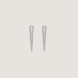 Kinn - Point Pavé Diamond Huggies White Gold