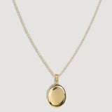 Kinn - Petite Rope & Maison Oval Locket Necklace Stack