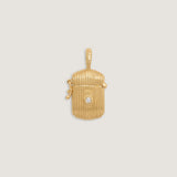 Kinn - Relic Ribbed Locket Necklace Diamond