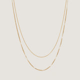 Kinn - Micro Rolo & Box Chain Necklace Stack