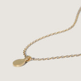 Kinn - Round Initial Disc Necklace