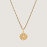 Kinn - Round North Star Birthstone Necklace Amethyst
