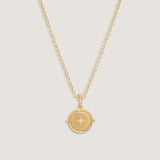 Kinn - Round North Star Birthstone Necklace Peridot