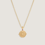 Kinn - Round North Star Birthstone Necklace Amethyst