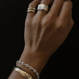 Kinn - Petite Puffed Mariner Chain Bracelet Silver