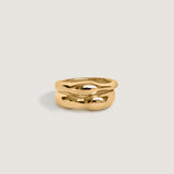 Kinn - Petite Hera Sculptural Ring Stack Gold