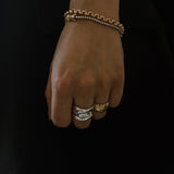 Kinn - Athena Sculptural Ring Stack Silver