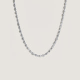 Kinn - Petite Puffed Mariner Chain Necklace Silver