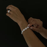 Kinn - Puffed Mariner Chain Bracelet Silver