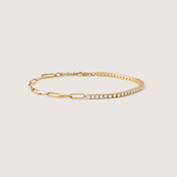 Kinn - Coco Round Tennis Link Bracelet Diamond