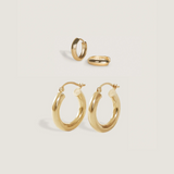 Kinn - Classic Hoop Small & Classic Huggie Earring Stack