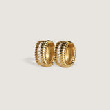 Kinn - Solis Ribbed Pavé Diamond Earrings