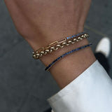 Kinn - Serena Baguette Tennis Link Bracelet Blue Sapphire