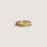 Kinn - Claudine Twist & Dahlia Pavé Ring Stack