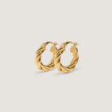 Kinn - Petite Taylor Twist Hoop Earrings