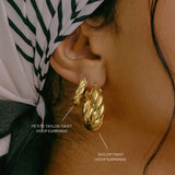 Kinn - Petite Taylor Twist Hoop Earrings