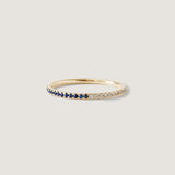 Kinn - Two In One Pavé Ring September Blue Sapphire