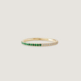Kinn - Two In One Pavé Ring May Emerald