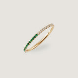 Kinn - Two In One Pavé Ring May Emerald