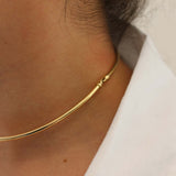 Kinn - Vintage 14k Gold Hinged Collar Necklace