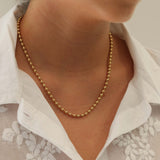 Kinn - Vintage 14k Gold Ball Chain Necklace