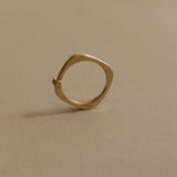 Kinn - Vintage 14k Pavé Diamond Square Stacker Ring