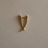 Kinn - Vintage 14k Gold Cross X Diamond Earrings