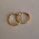 Kinn - Vintage 14k Small Pavé Diamond Hoop Earrings