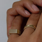 Kinn - Vivian Ribbed Signet Ring