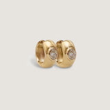 Kinn - Ynez Dome Huggie Earrings Diamond