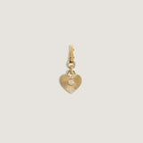 Kinn - Petite Diamond Ribbed Heart Pendant