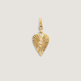 Kinn - Ribbed Heart Pendant Diamond