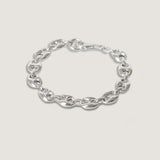 Kinn - Men's Puffed Mariner Chain Bracelet Silver