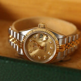 Kinn - Vintage Rolex Lady - Datejust Lume 69173 26mm 18k Champagne