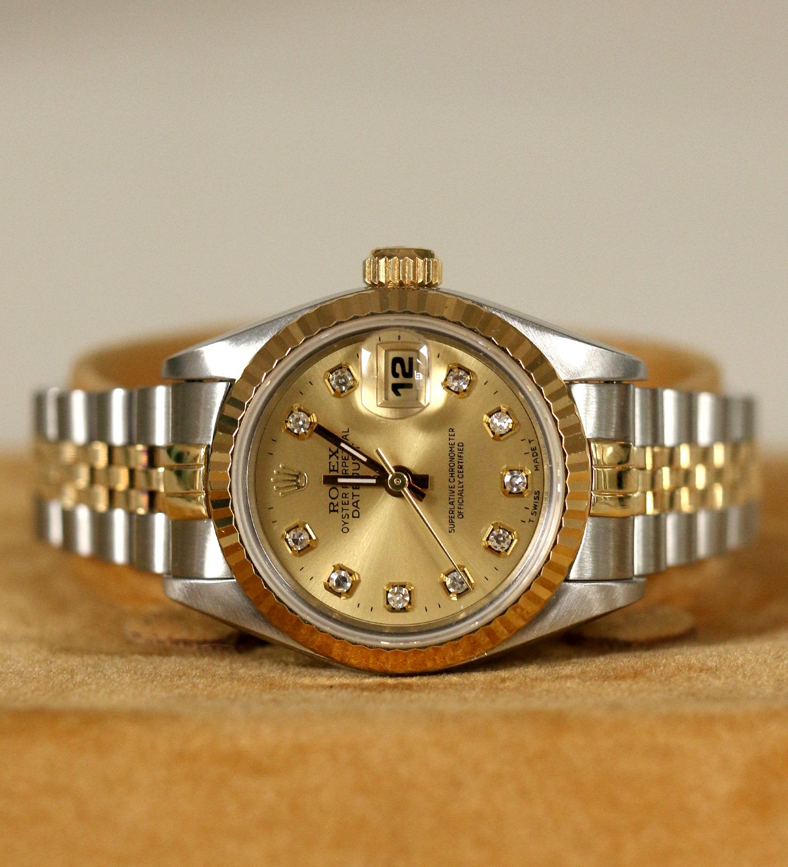Kinn - Vintage Rolex Lady - Datejust Lume 69173 26mm 18k Champagne