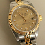 Kinn - Vintage Rolex Lady - Datejust Lume 69173 26mm 18k Champagne