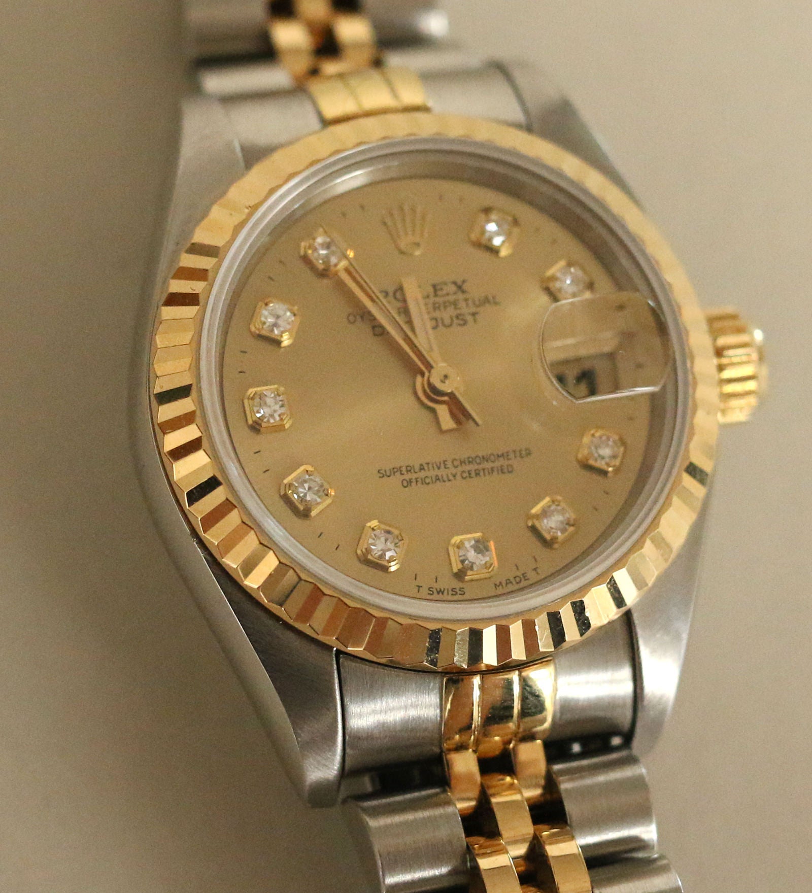Kinn - Vintage Rolex Lady - Datejust Lume 69173 26mm 18k Champagne