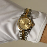 Kinn - Vintage Rolex Lady - Datejust Lume 69173 26mm 18k Champagne