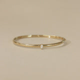 Kinn - Vintage 14k Gold Bangle with Marquise Diamond