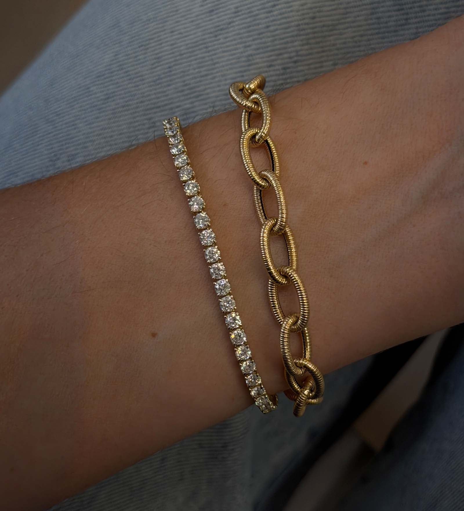 Kinn - Vintage 14k Gold Link Chain Bracelet