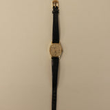 Kinn - Vintage Omega Leather Strap Watch Black Gold