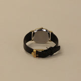 Kinn - Vintage Omega Leather Strap Watch Black Gold